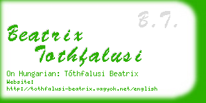 beatrix tothfalusi business card